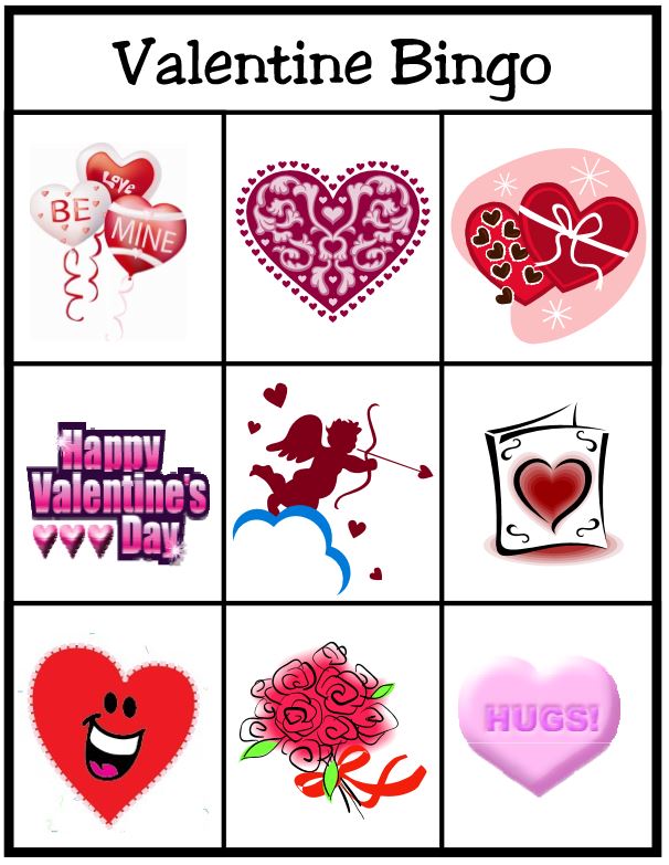 Valentine Bingo Game Free Printable