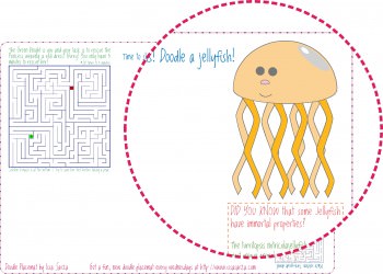 doodle placemat jellyfish