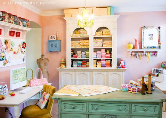 Heather Bailey craft room and studio