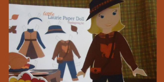Thanksgiving Laurie Paper Doll Free Printable