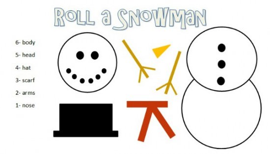 Roll a Snowman Family Game