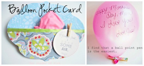 Homemade Balloon Card Template 