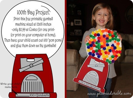 100th Day Gumball Machine Free Printable Free Templates Printable