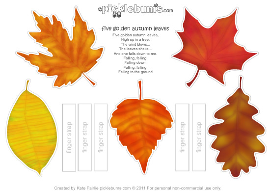 Leaf Puppet Printables