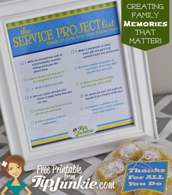 Service Printable free from Tip Junkie