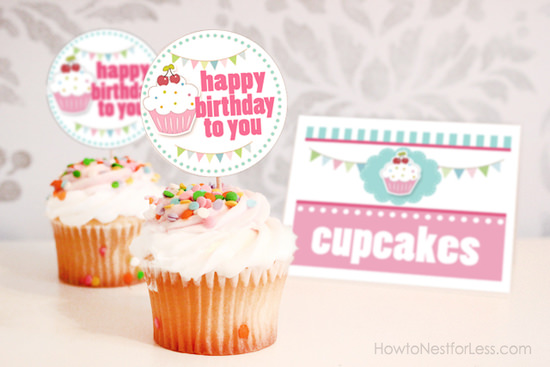 cupcake birthday cupcake toppers