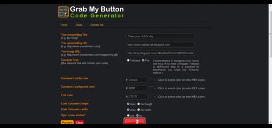 Grab My Button  Code Generator-200808