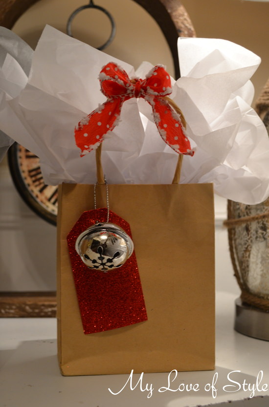 Red & Silver Favor Bag 1