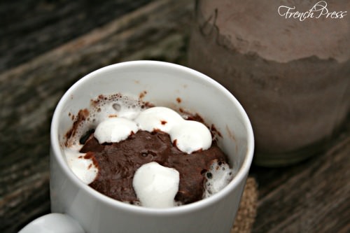 hot chocolate mug brownie