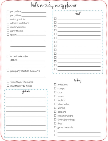 Printable Organizer