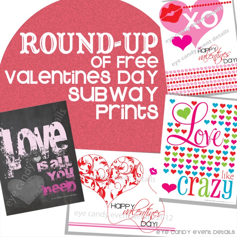 FREE Valentines Subway Art Prints Tip Junkie