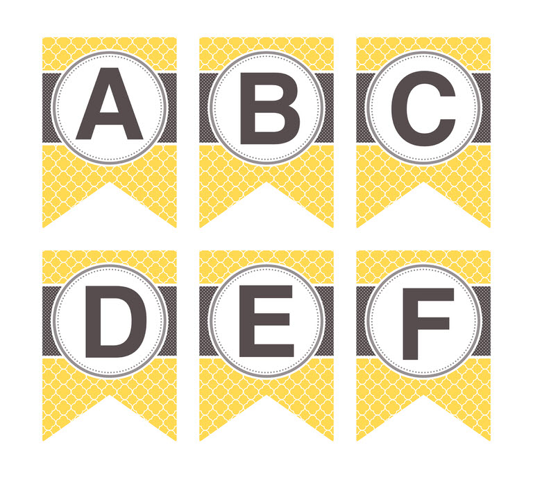 Yellow And Grey Birthday Party Printables instant Download Tip Junkie