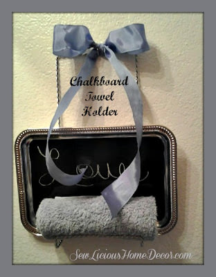 Chalkboard Towel Holder