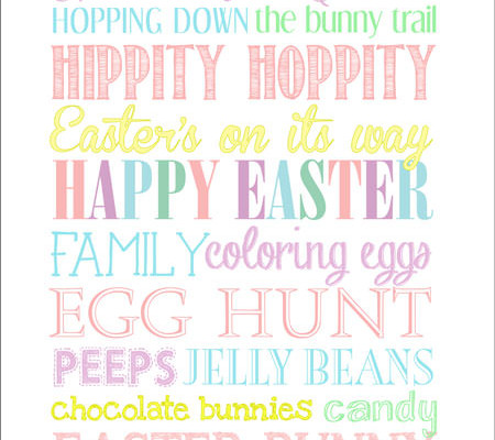 Easter free printable subway art