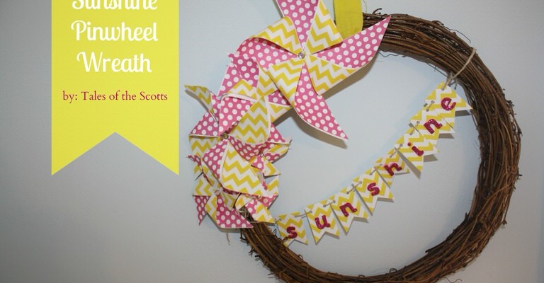 Sunshine Pinwheel Wreath 1