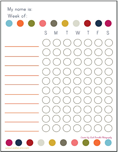 Printable Chore Charts