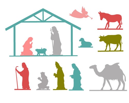 nativity silhouette printable