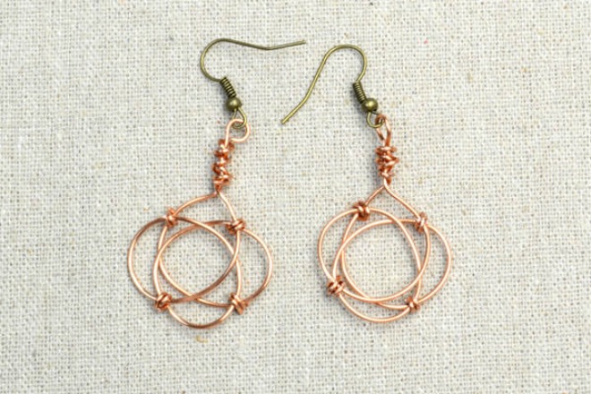 Inspired Jewelry Designs- Making Celtic Knot Earrings with Copper Wire ...