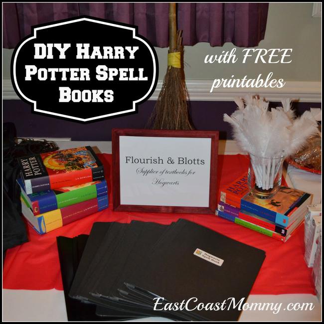 harry potter printable spell book