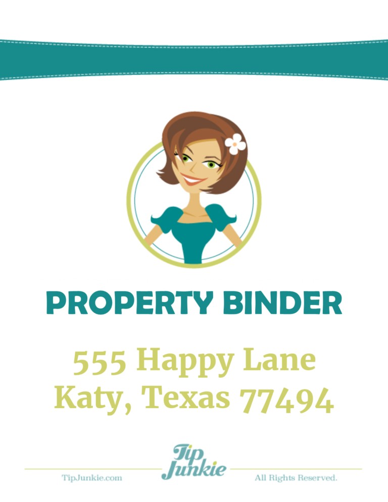 Property Binder Free Printable Organizer by Tip Junkie