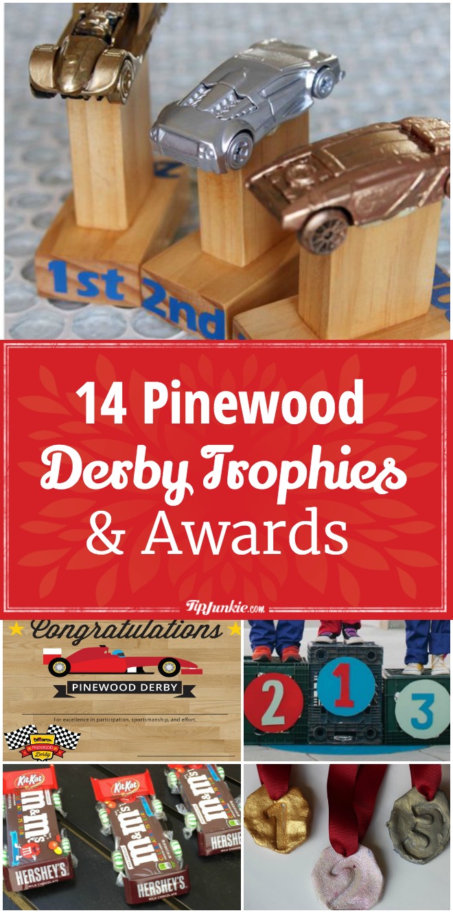14 Pinewood Derby Trophies and Awards