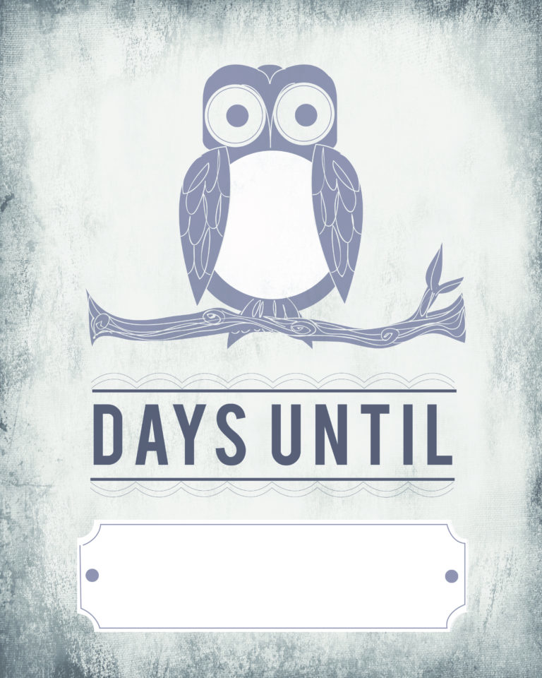 owl count down calendar blank template printable tip junkie