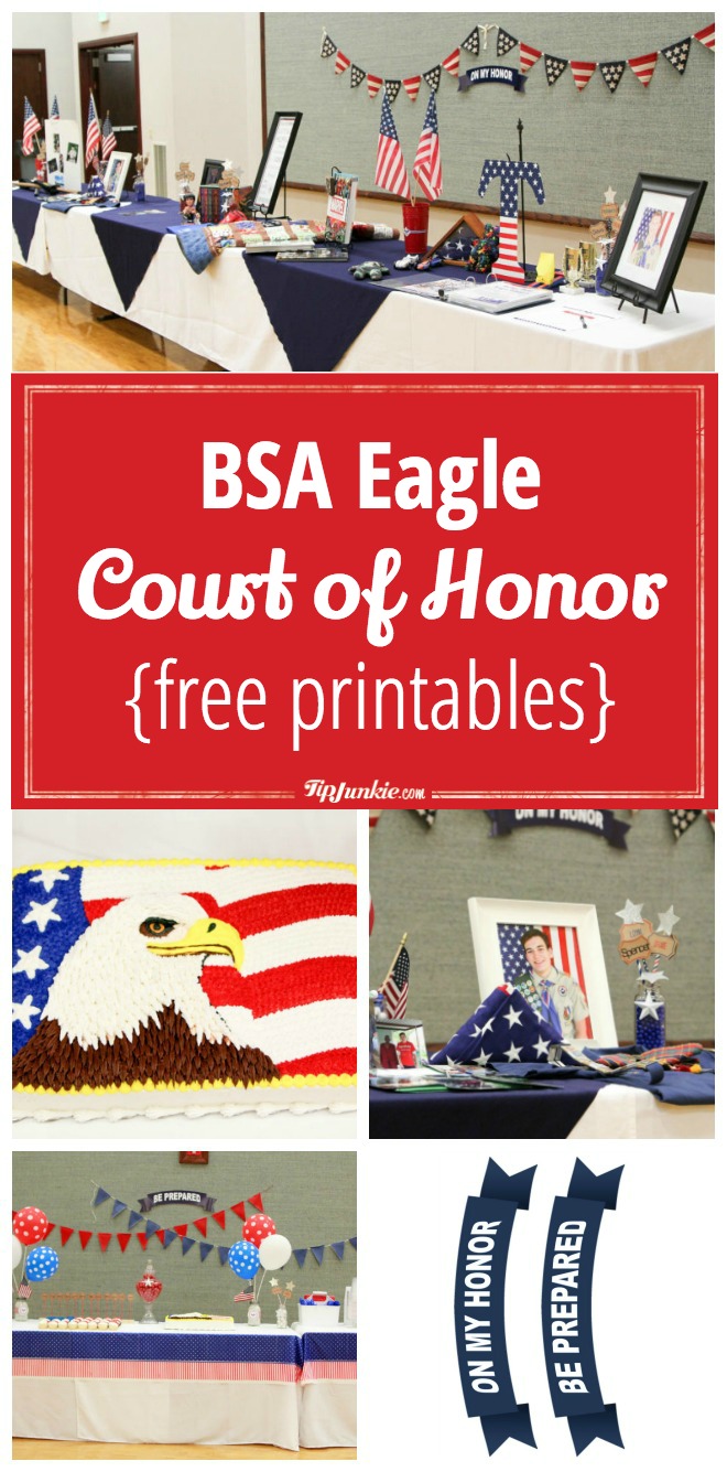 BSA Eagle Court of Honor free printables – Tip Junkie