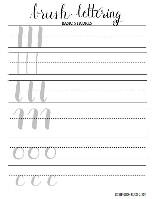 12 Free Hand Lettering Worksheets for Practice