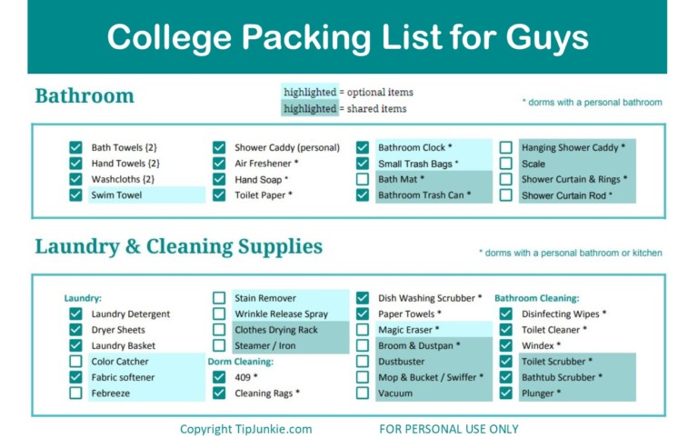 Ultimate Dorm Room Essentials Checklist For College Students Hip2save 