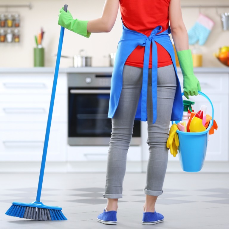 Woman cleaning
