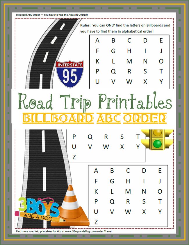 Road Trip Printables