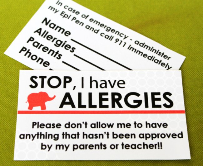 Food Allergy Labels