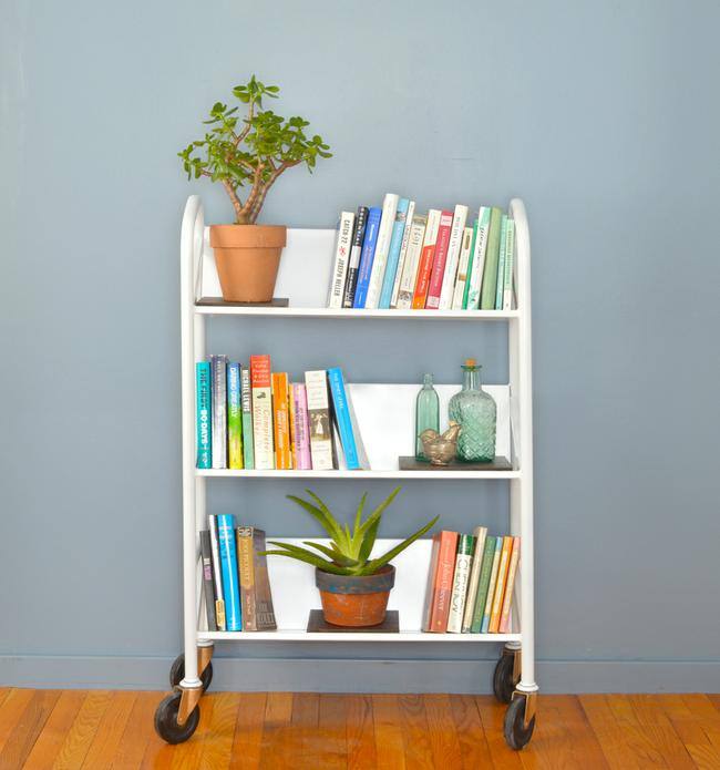 Salvaged Library Cart Makeover