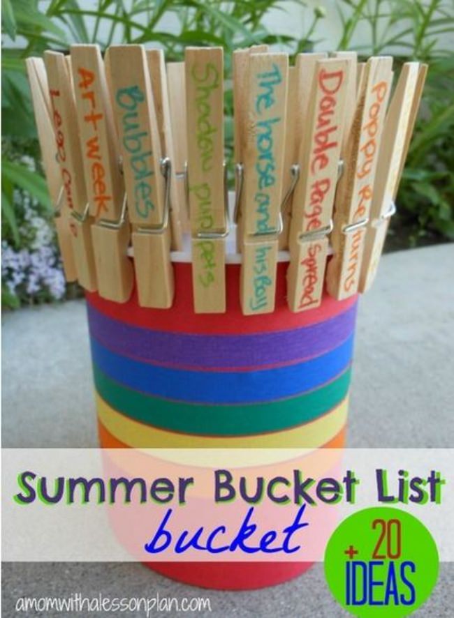 Summer Bucket List Bucket via Jillian's Craft Room