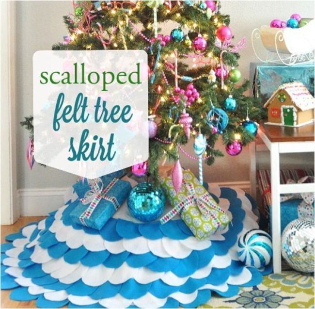 Scalloped Felt Tree Skirt