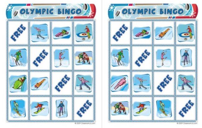 Winter Olympics Bingo {free printables}