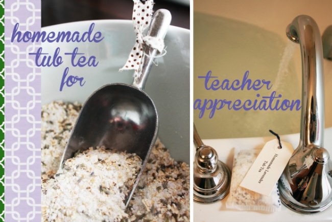 Homemade Lavender Tub Tea {teacher appreciation}