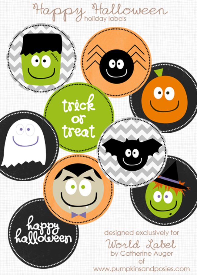 Halloween sticker tags