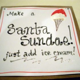 Make a Santa Claus Ice cream sundae kit