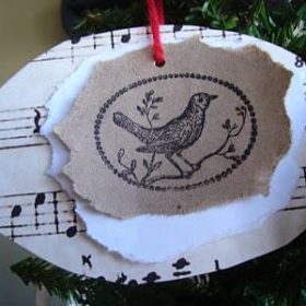 Paper Bird Ornaments {paper craft}