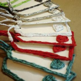 Paper Yarn Gift Tags {Tutorial}