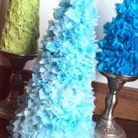 Tissue Paper Christmas Trees {Tutorial}