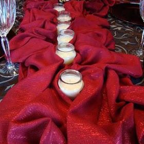 Use Scarves to Decorate Your Christmas Table and as a Take Home Favor for the females