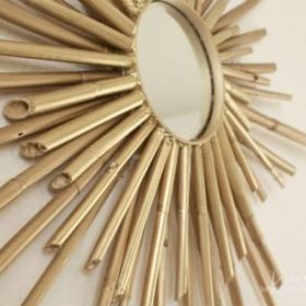 Bamboo Sunburst Mirror {step by step}