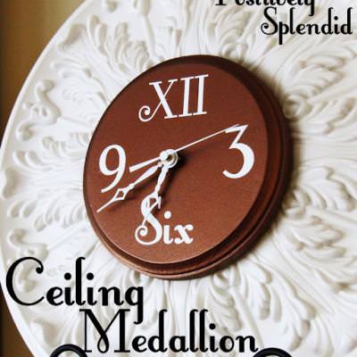 Ceiling Medallion Clock {tutorial}