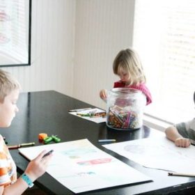 Crayon Jar Front and Center {Table Centerpieces}