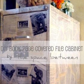 DIY Book Page Filing Cabinet {DIY}