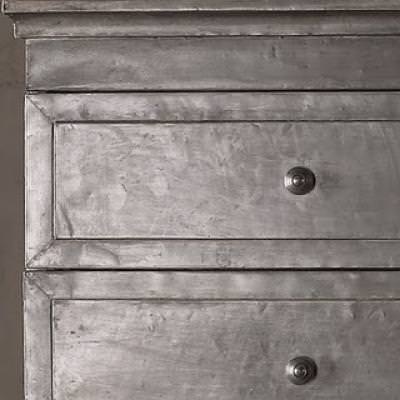 DIY Faux Zinc Nightstand {inspired by Restoration Hardware}