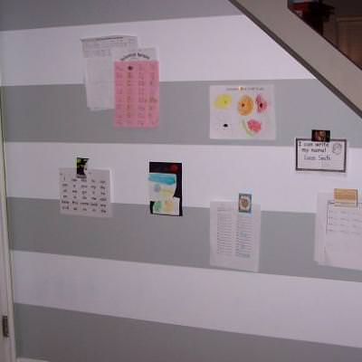 DIY Magnetic Stripped Wall {Painting Ideas}