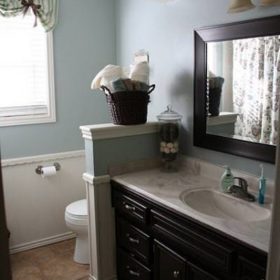 Drastic Bathroom Makeover {Before and After}